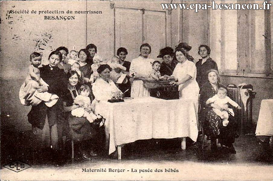 Société de protection du nourrisson BESANÇON - Maternité Berger - La pesée des bébés
